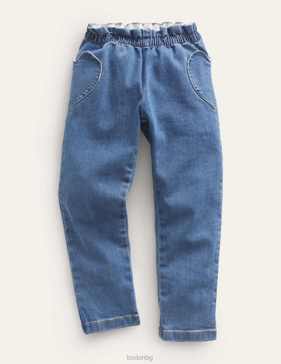 облекло Boden издърпани панталони среден винтидж деним бебе LL68498