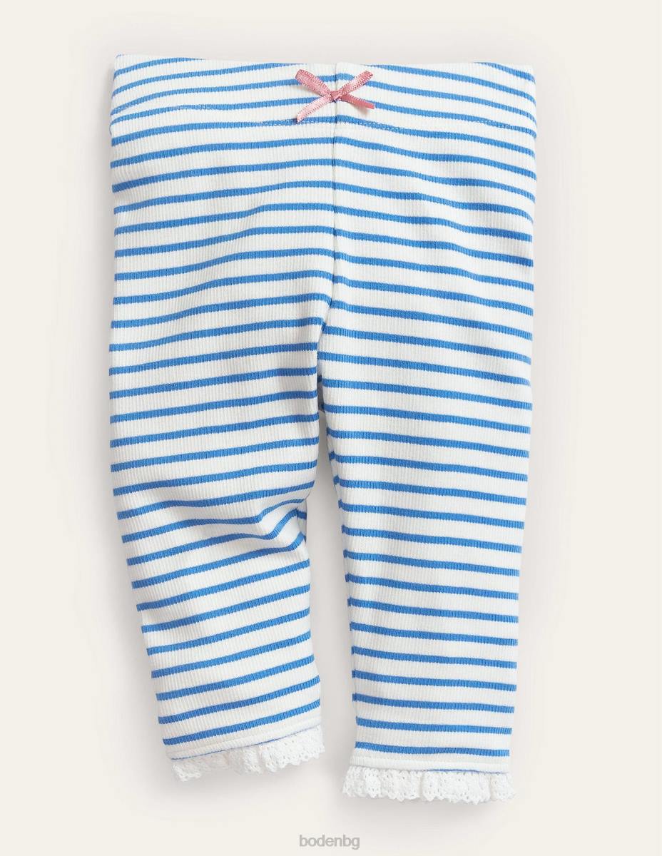 облекло Boden рипсени дантелени клинове слонова кост/синьо penzance бебе LL683467