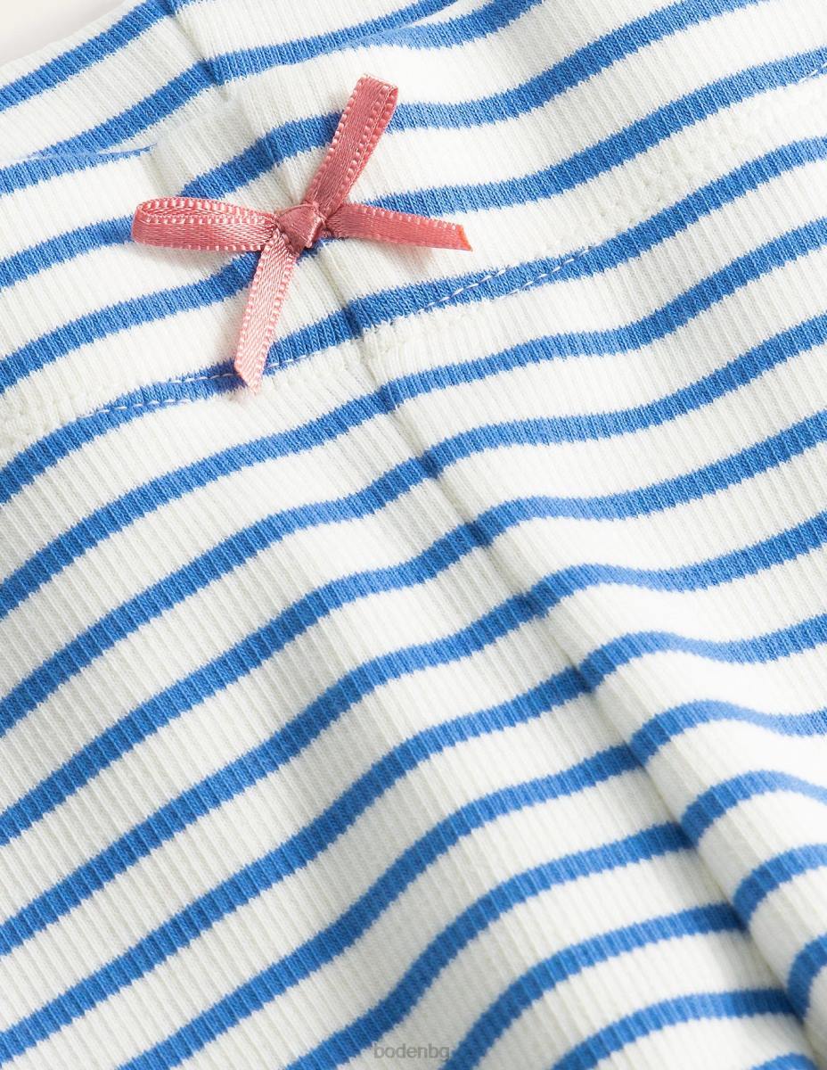 облекло Boden рипсени дантелени клинове слонова кост/синьо penzance бебе LL683467