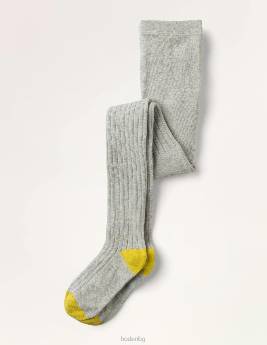 облекло Boden рипсен чорапогащник сив мергел момичета LL683153