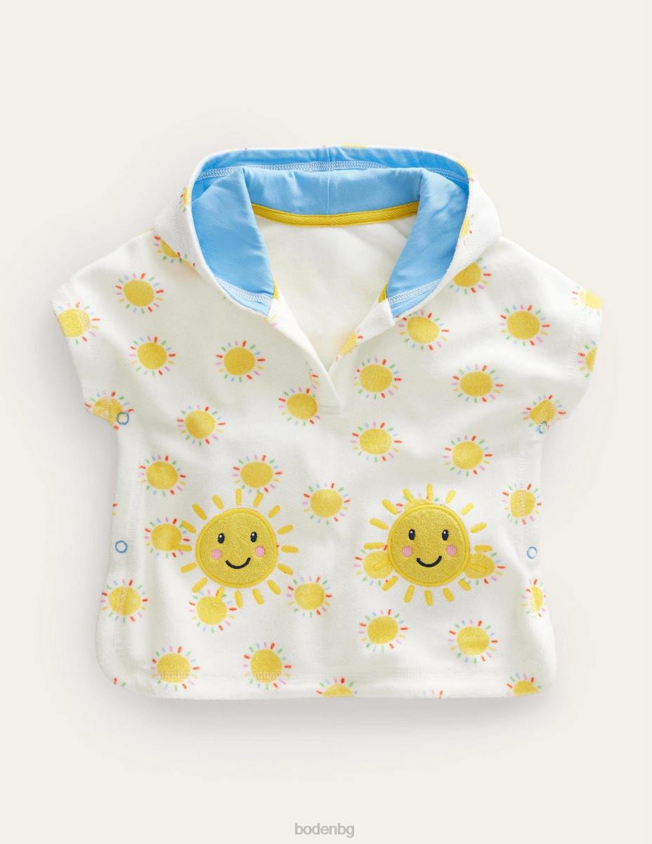 облекло Boden щампована хавлиена кърпа много дъгови слънца бебе LL683470