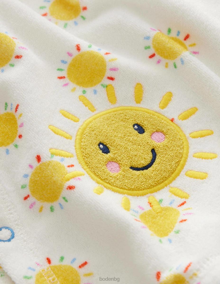 облекло Boden щампована хавлиена кърпа много дъгови слънца бебе LL683470