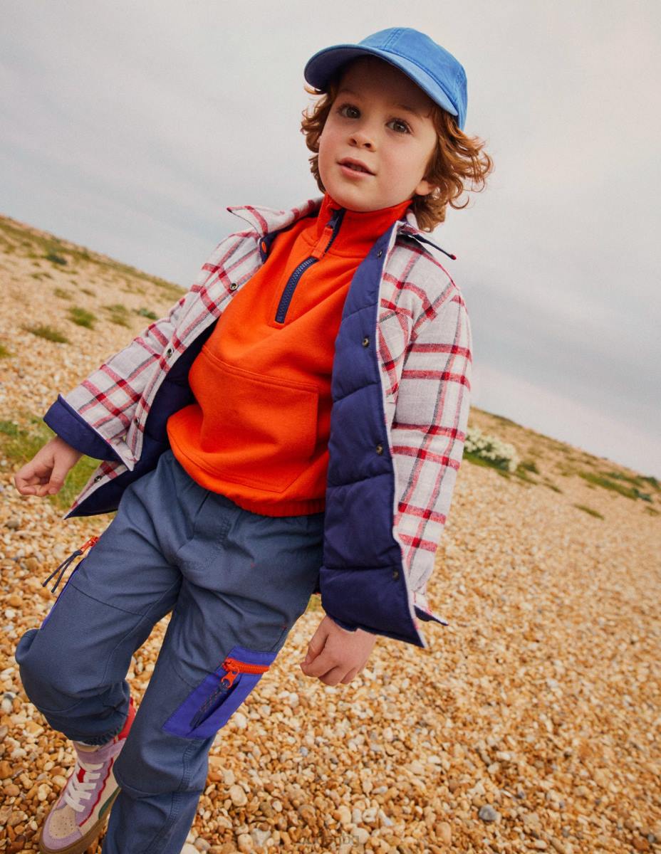 облекло Boden спокоен суичър с половин цип далия червена бебе LL68412