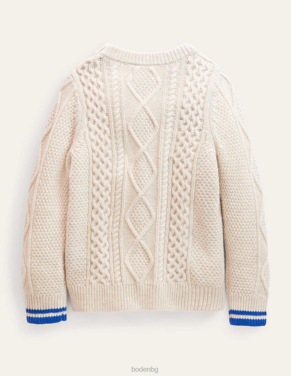 облекло Boden кабелен джъмпер екрю мергел бебе LL683434