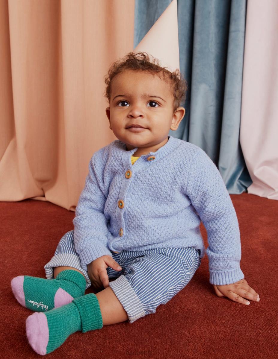 облекло Boden жилетка с масивна текстура прашен син мергел бебе LL683443