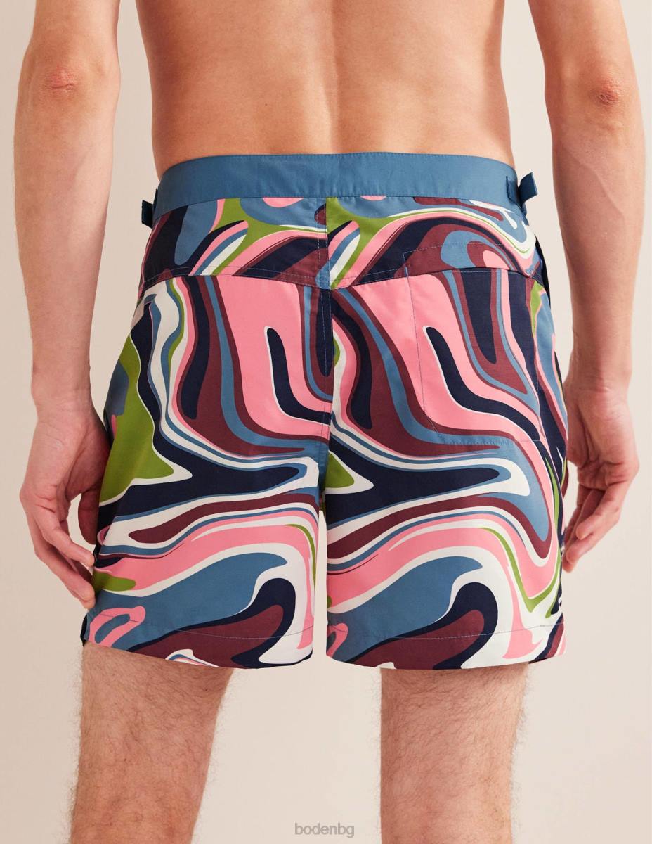 облекло Boden късо плуване с фиксирана талия мулти утопия вихър мъже LL683547