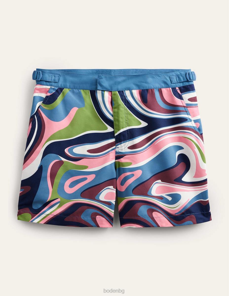 облекло Boden късо плуване с фиксирана талия мулти утопия вихър мъже LL683547