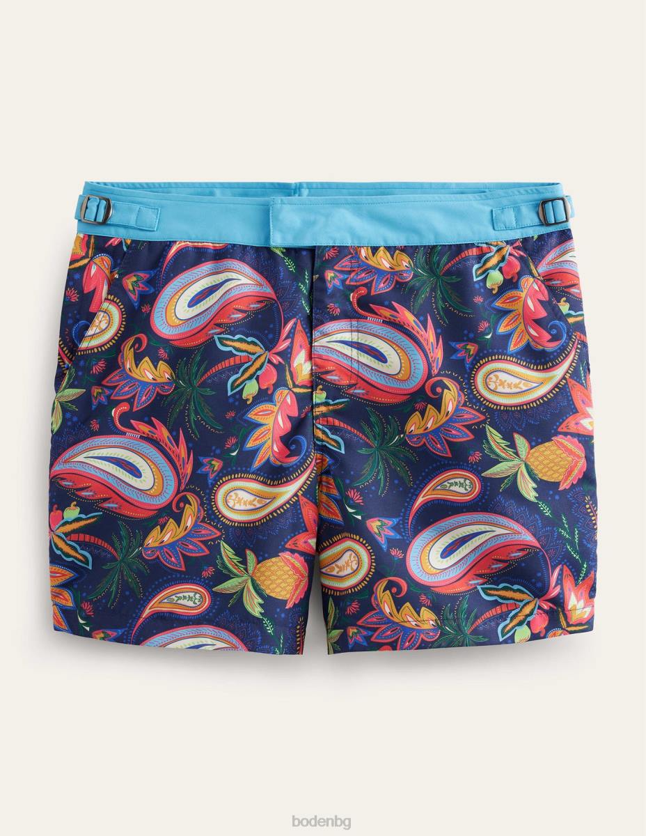 облекло Boden късо плуване с фиксирана талия пейсли с няколко ананаса мъже LL683566