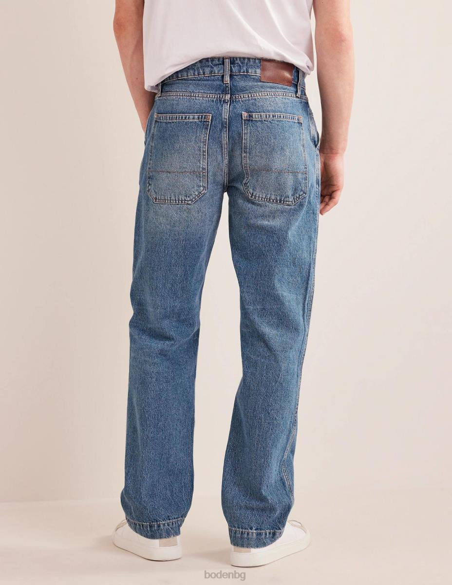 облекло Boden дънки със спокойна кройка тенденция за средно пране мъже LL683538