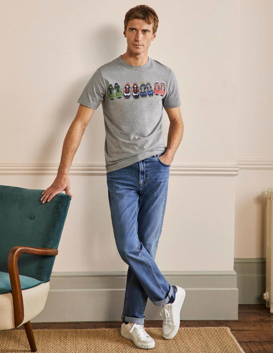 облекло Boden дънки с прав крак леко изплакване мъже LL683600