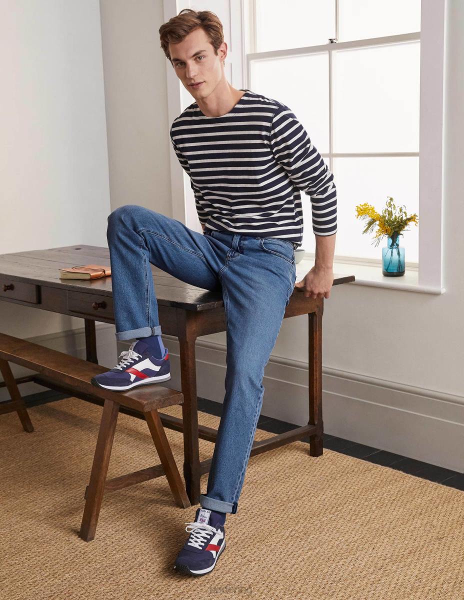 облекло Boden дънки с прав крак леко изплакване мъже LL683600