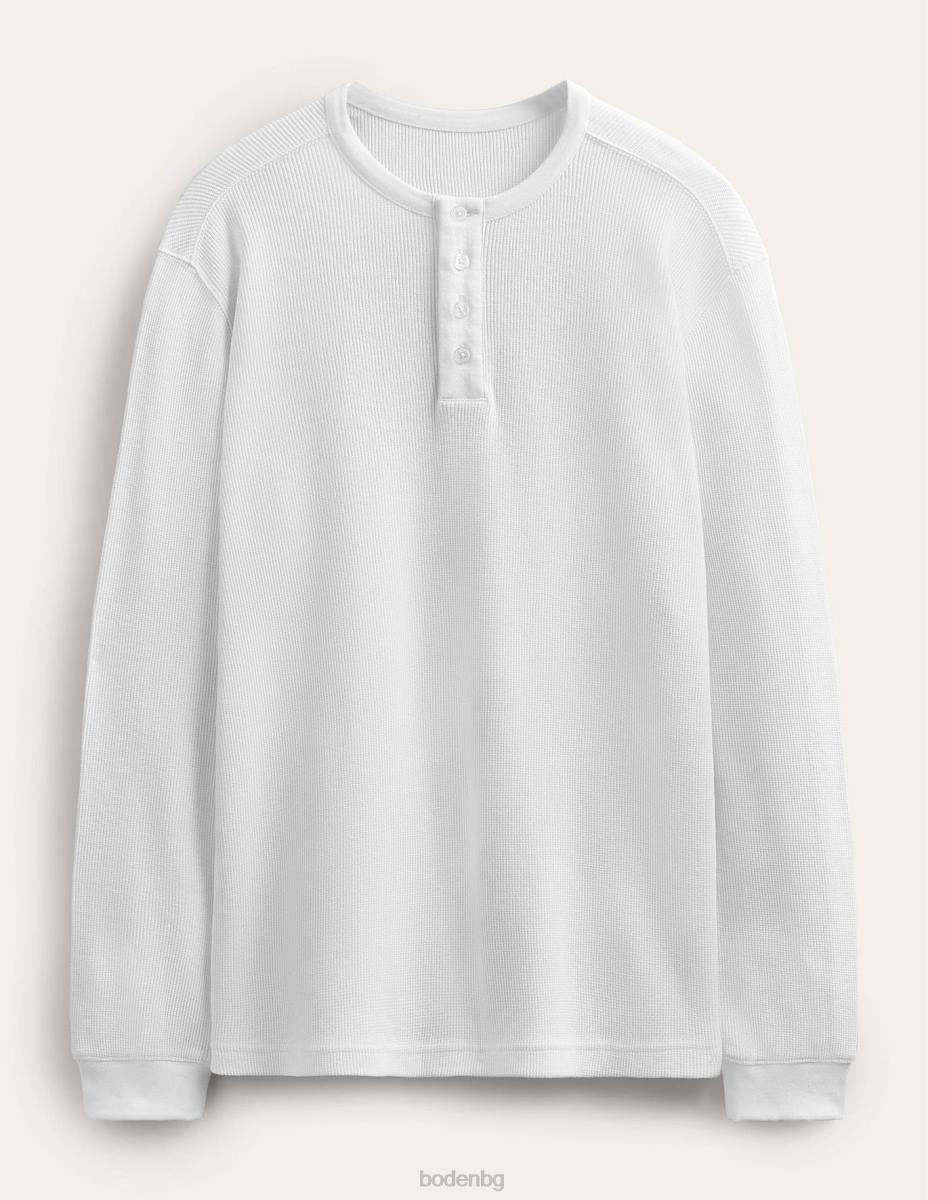 облекло Boden вафла Хенли кокиче бяло мъже LL683500