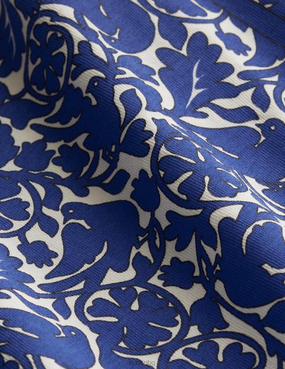 облекло Boden графична тениска птици от ванилова шушулка мъже LL683508