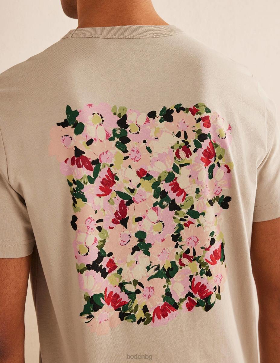 облекло Boden графична тениска каменни цветя мъже LL683529