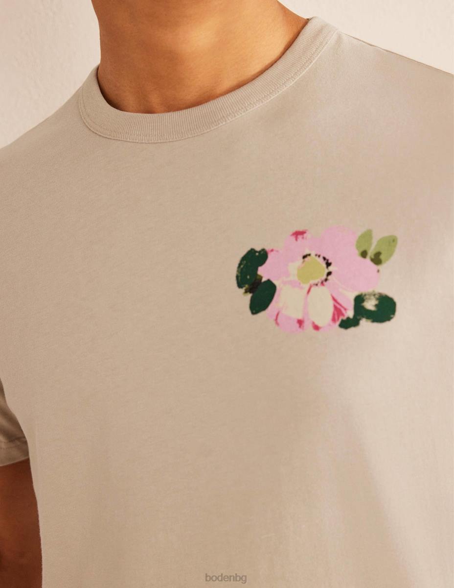 облекло Boden графична тениска каменни цветя мъже LL683529