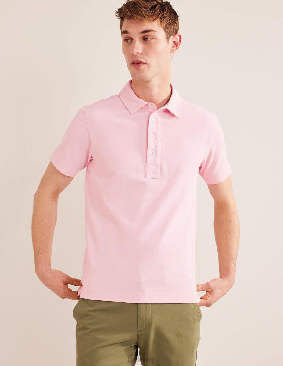 облекло Boden прилепнало пике поло маршмелоу розово мъже LL683533