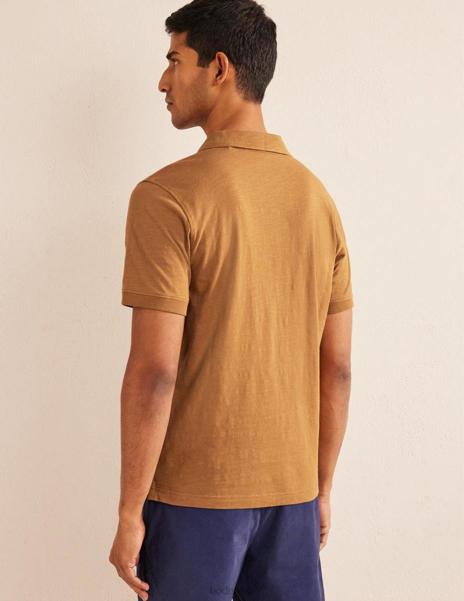 облекло Boden поло от трико с къс ръкав плюшено мече кафяво мъже LL683539