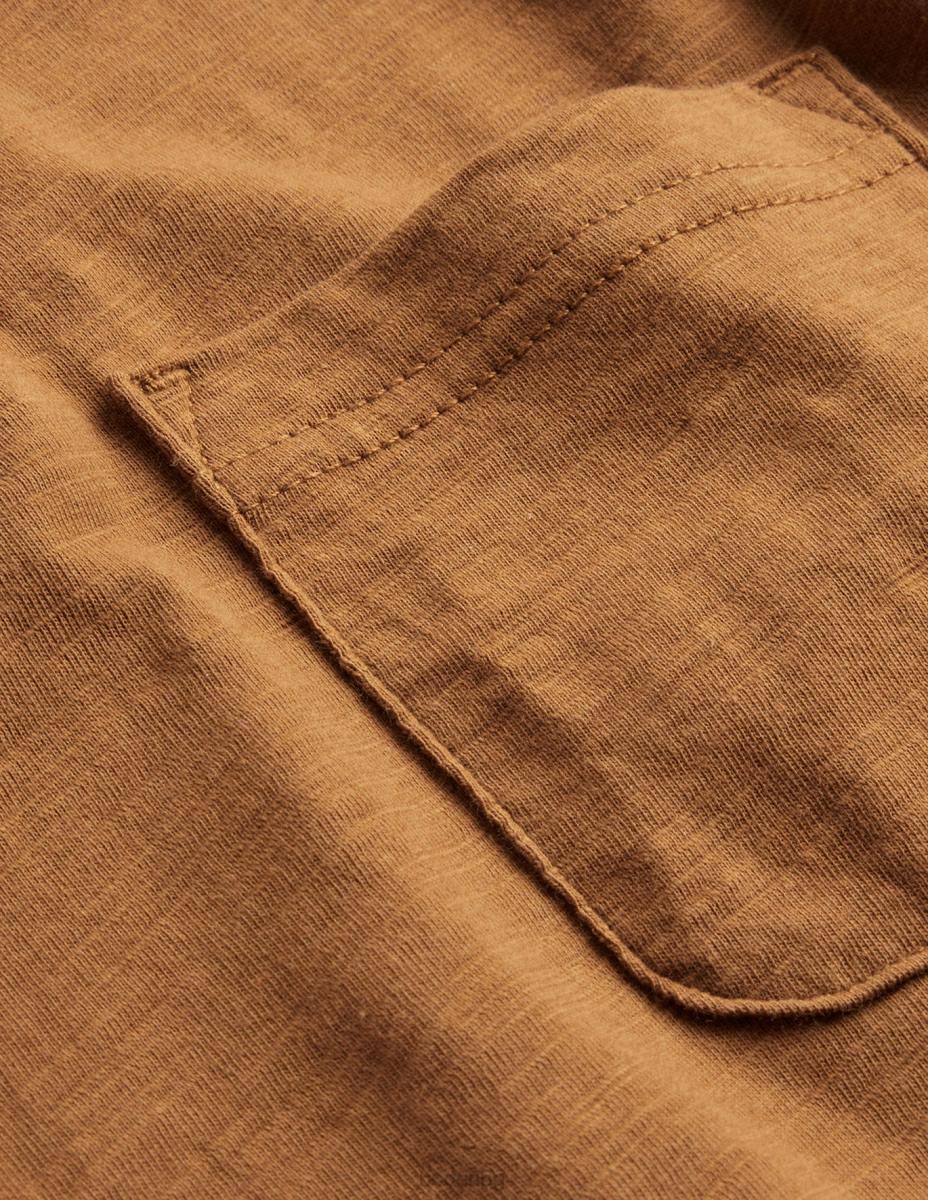 облекло Boden поло от трико с къс ръкав плюшено мече кафяво мъже LL683539