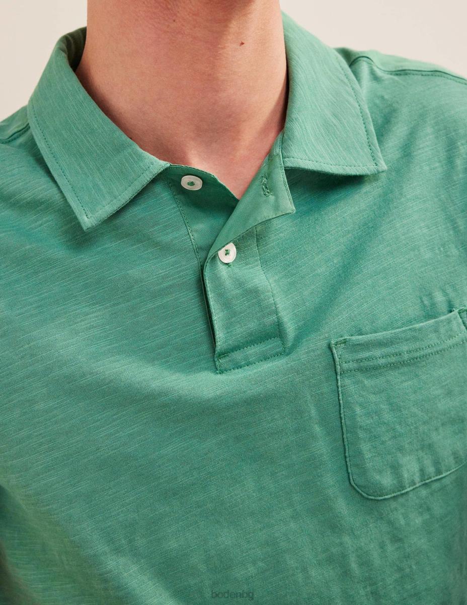 облекло Boden поло от трико с къс ръкав дълбоко морско зелено мъже LL683541