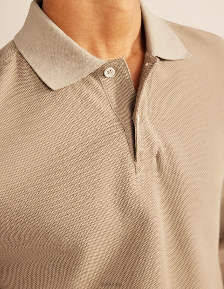 облекло Boden спокойно поло с дълъг ръкав камък мъже LL683544