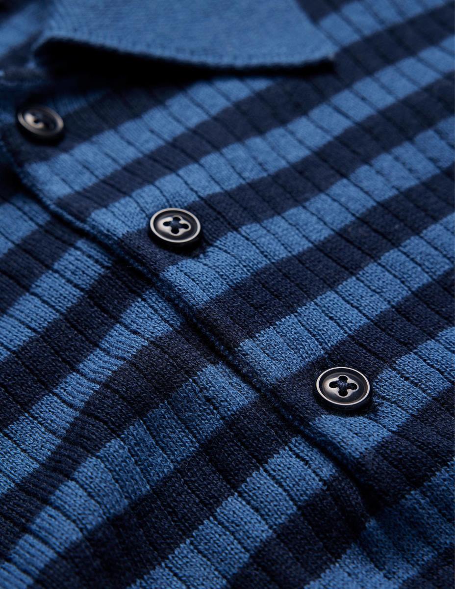 облекло Boden плетено рипсено поло истинско морско райе мъже LL683555