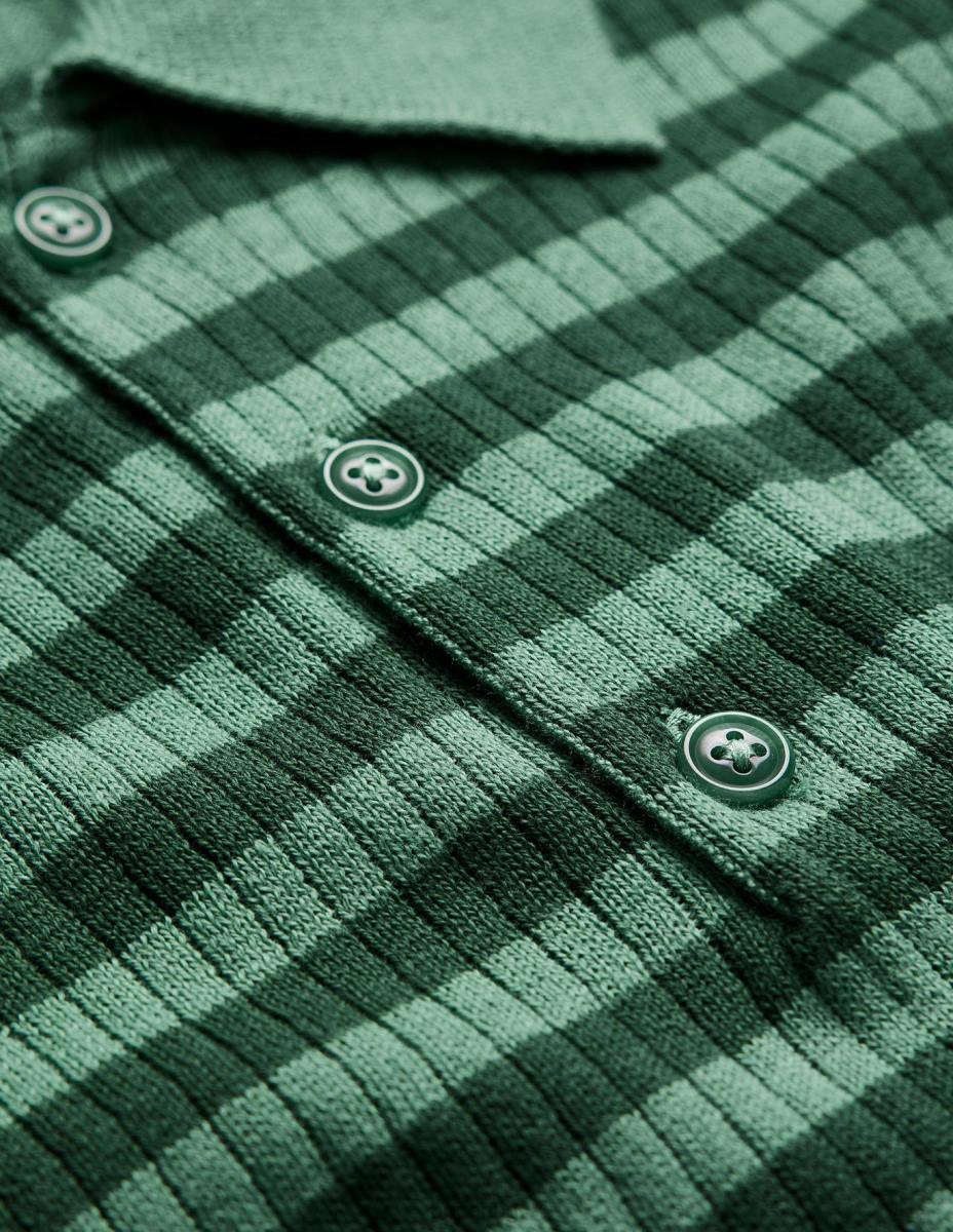 облекло Boden плетено рипсено поло дълбоководна ивица мъже LL683557