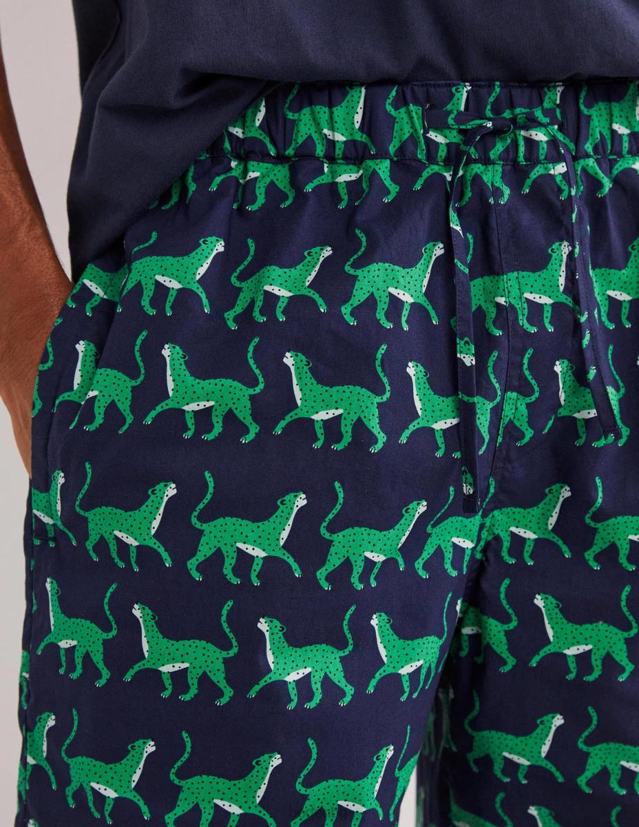 облекло Boden плетен пижамен комплект военноморски леопарди мъже LL683559