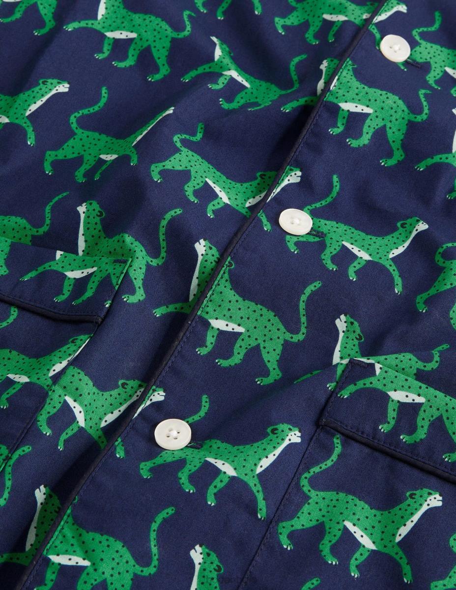 облекло Boden плетен пижамен комплект военноморски леопарди мъже LL683559