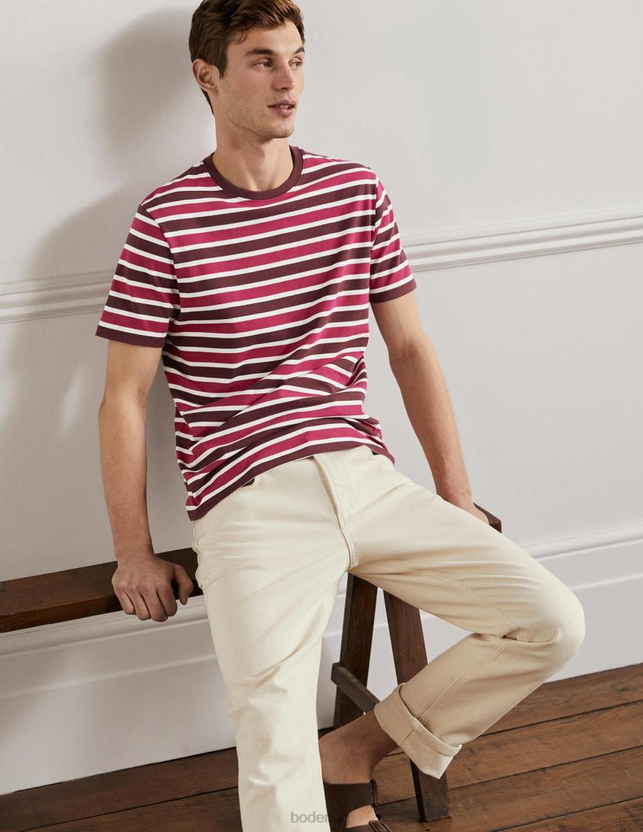 облекло Boden класическа памучна тениска пенелопа розова ивица мъже LL683601