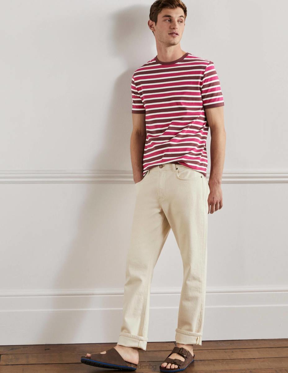 облекло Boden класическа памучна тениска пенелопа розова ивица мъже LL683601