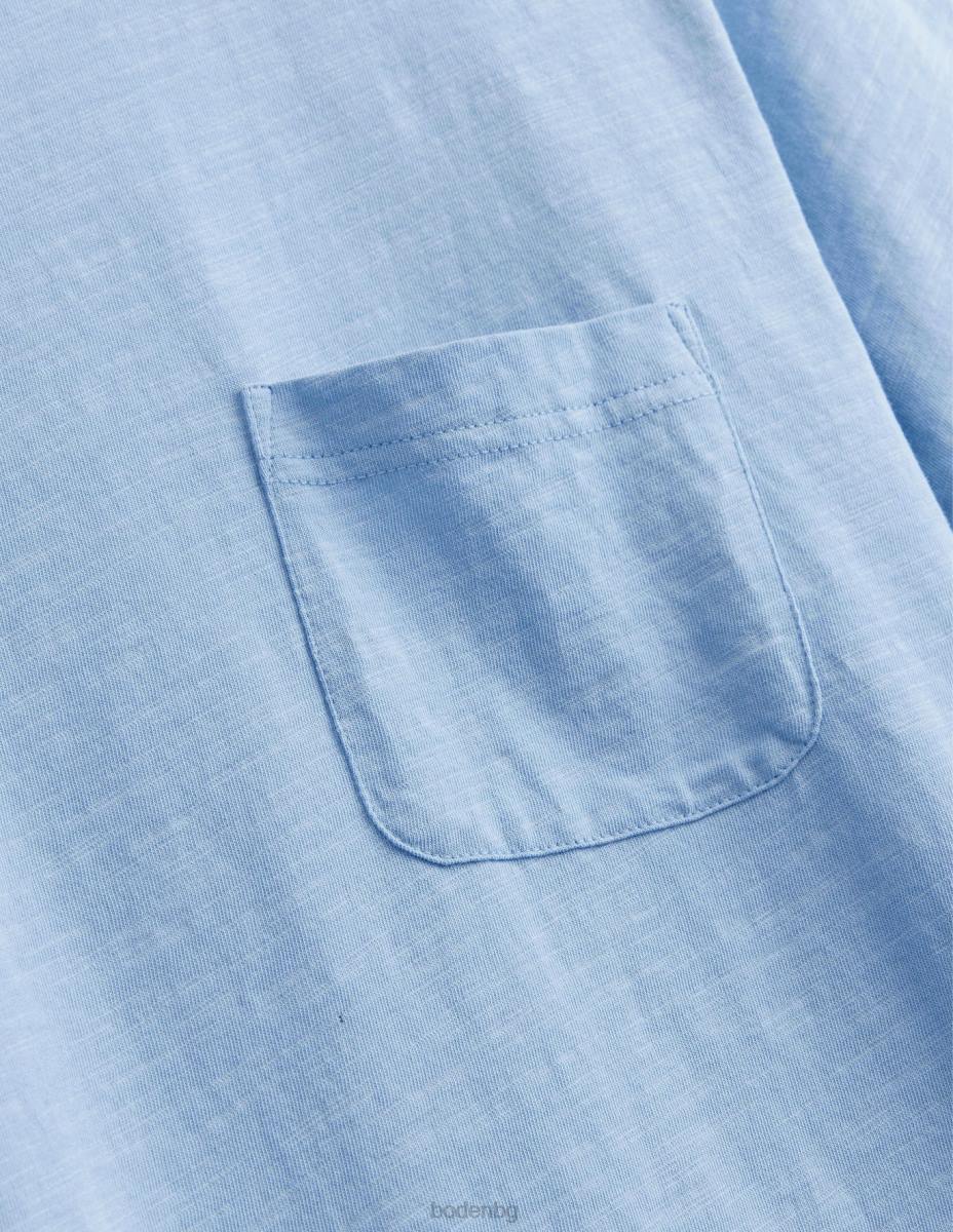 облекло Boden изпрана тениска светло синьо мъже LL683626