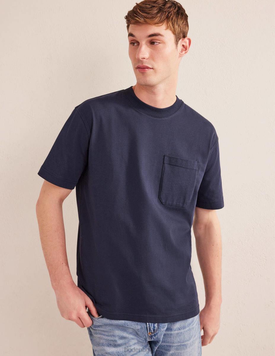 облекло Boden спокойна тениска с къс ръкав военноморски флот мъже LL683636