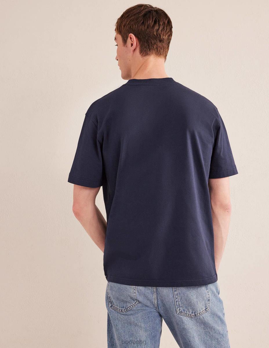 облекло Boden спокойна тениска с къс ръкав военноморски флот мъже LL683636