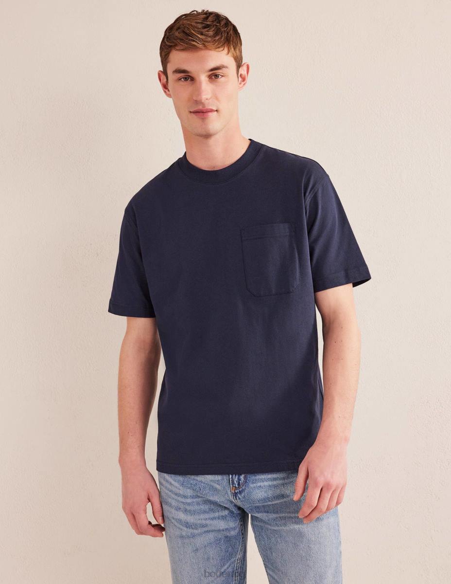 облекло Boden спокойна тениска с къс ръкав военноморски флот мъже LL683636