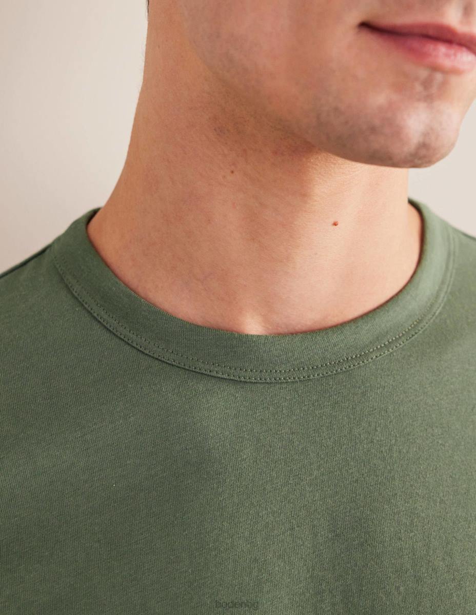 облекло Boden прилепнала тениска с дълъг ръкав алигаторово зелено мъже LL683639