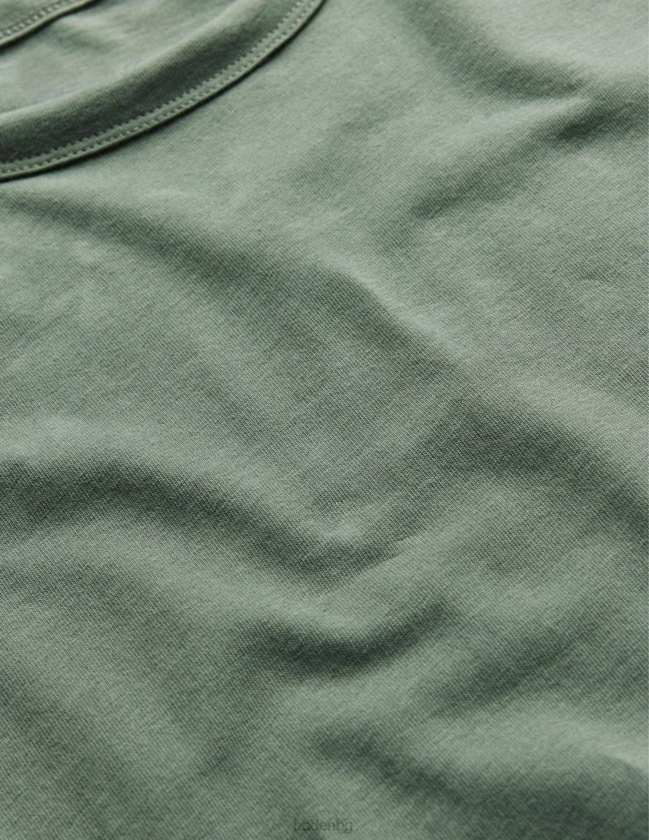 облекло Boden прилепнала тениска с дълъг ръкав алигаторово зелено мъже LL683639