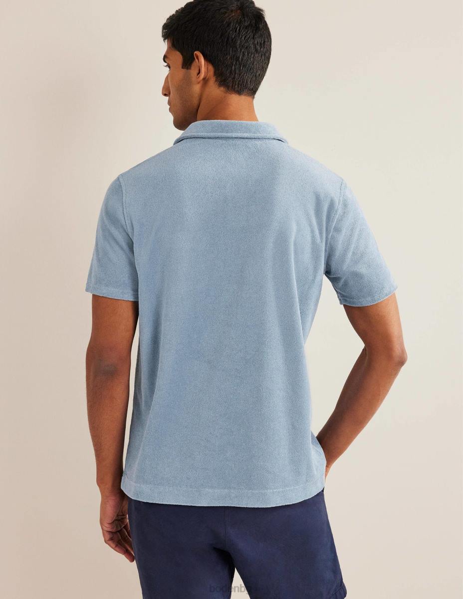 облекло Boden хавлиено поло с отворена яка сини капитани мъже LL683640