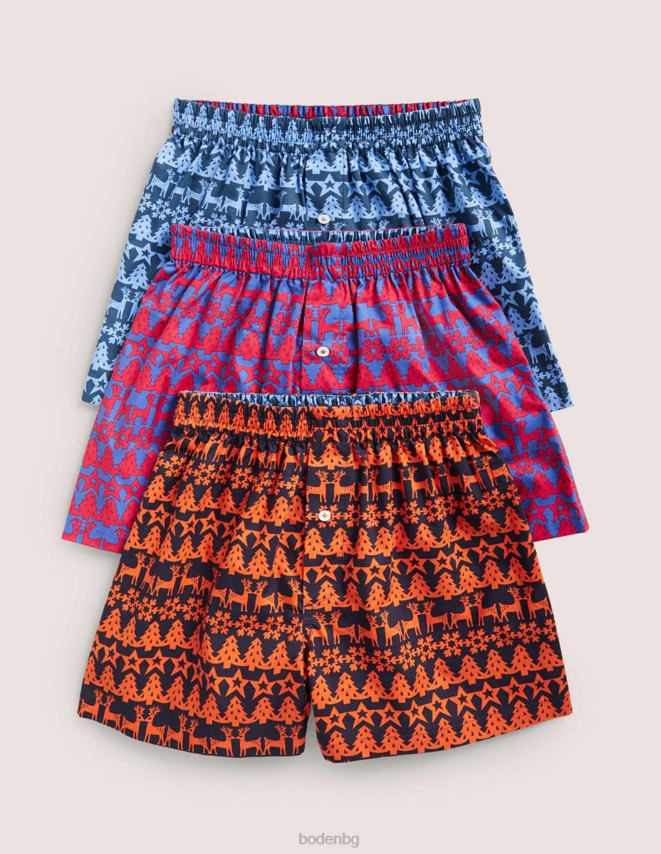 облекло Boden 3 пакета тъкани боксерки хартиена верига мъже LL683578