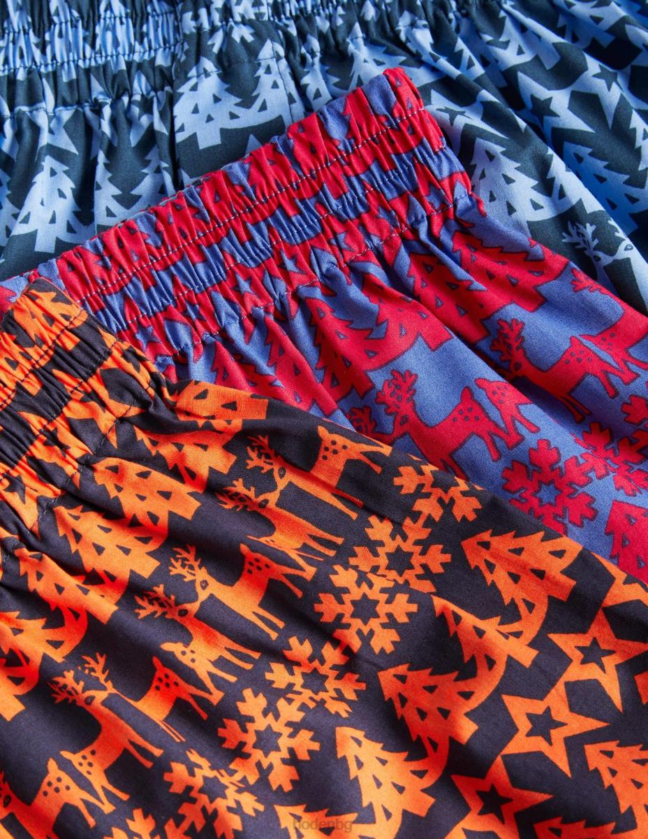 облекло Boden 3 пакета тъкани боксерки хартиена верига мъже LL683578