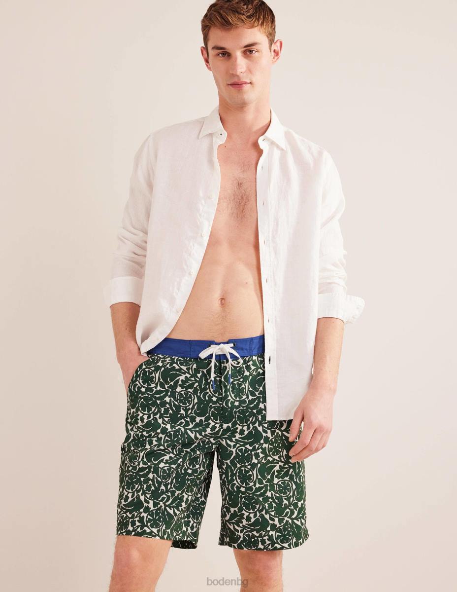 облекло Boden фиксирана дъска за кръста къса птица зелена чапла мъже LL683532