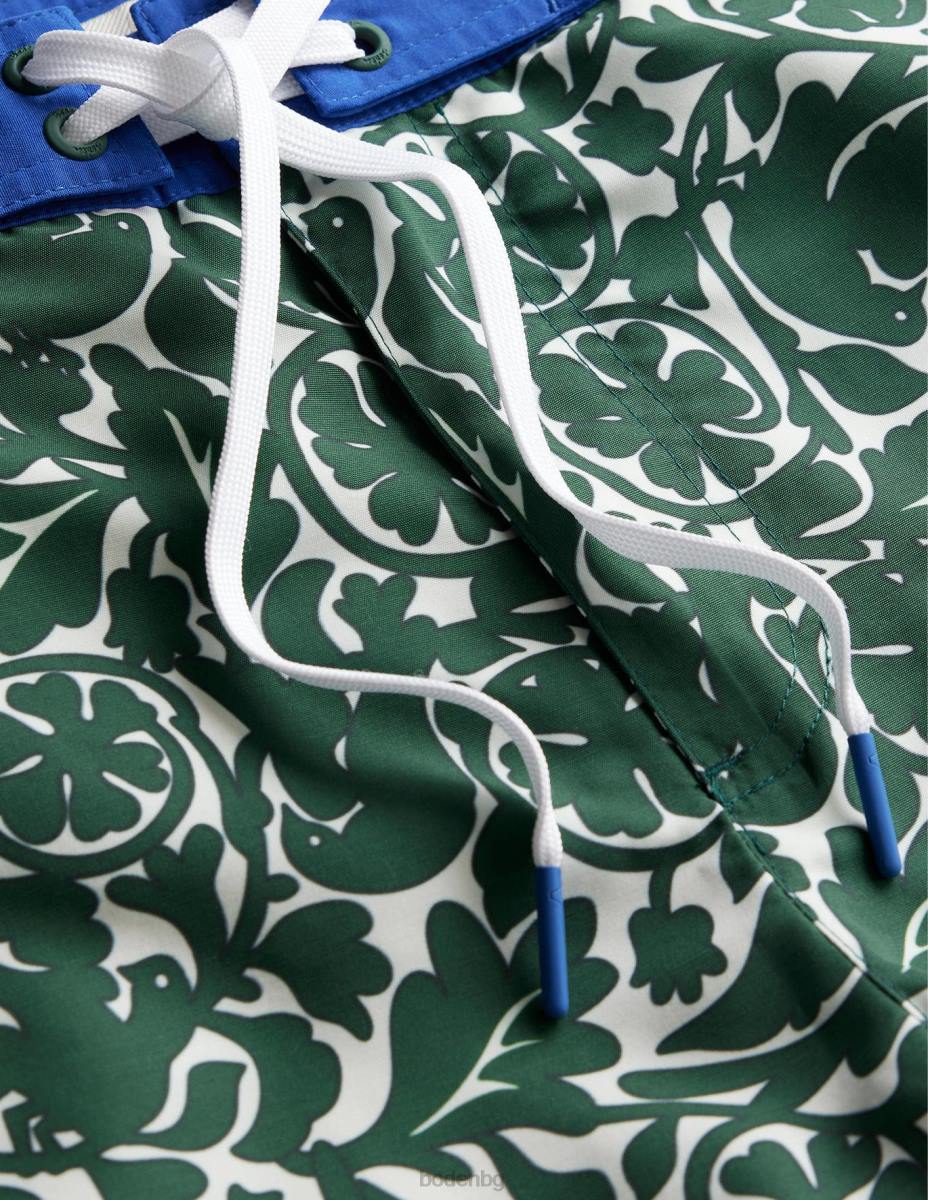 облекло Boden фиксирана дъска за кръста къса птица зелена чапла мъже LL683532