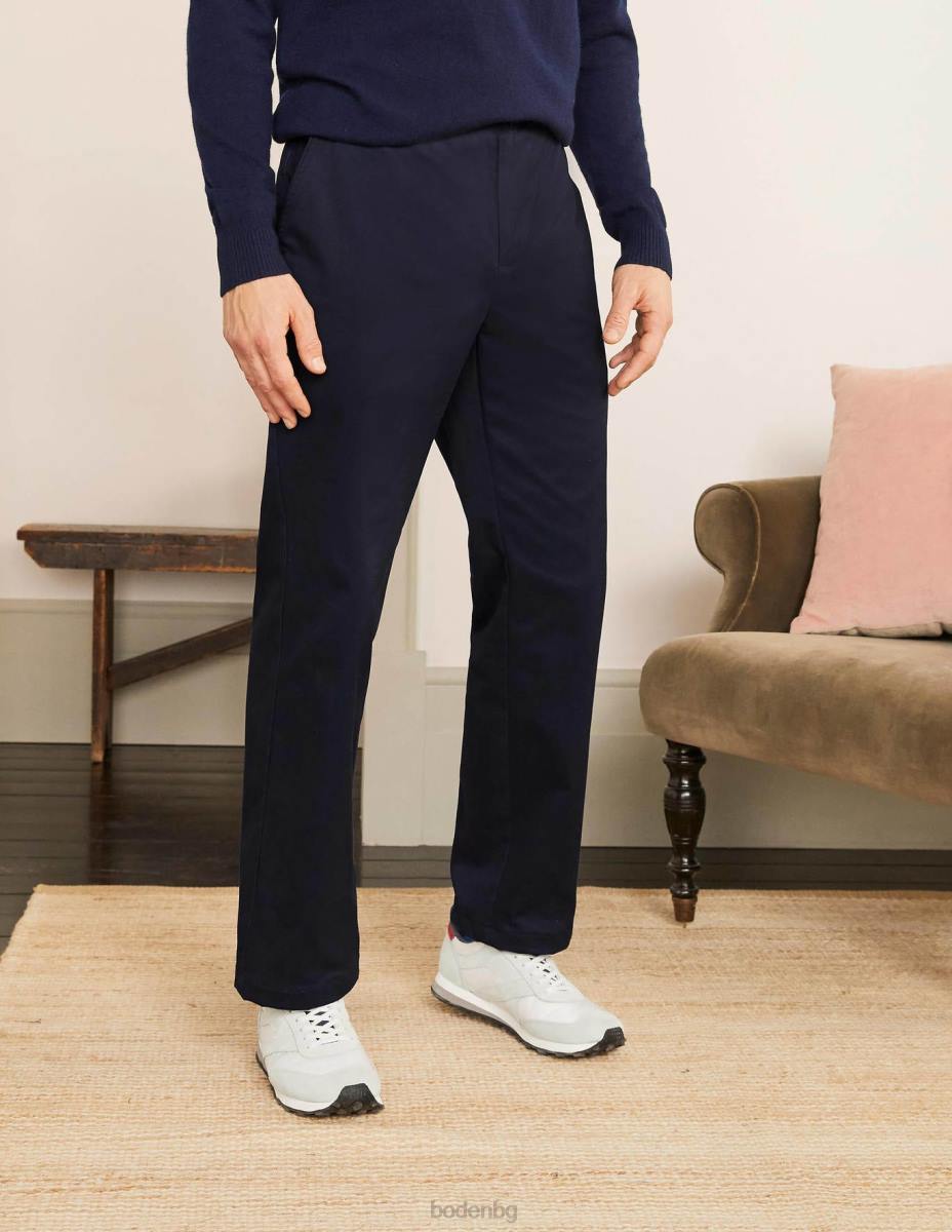 облекло Boden оригинални панталони с прав крачол военноморски флот мъже LL683562