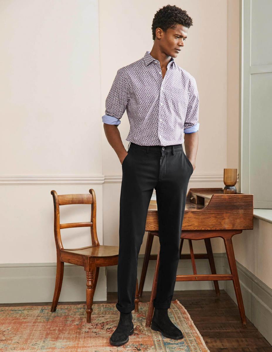 облекло Boden панталони с тънки крака черен мъже LL683602