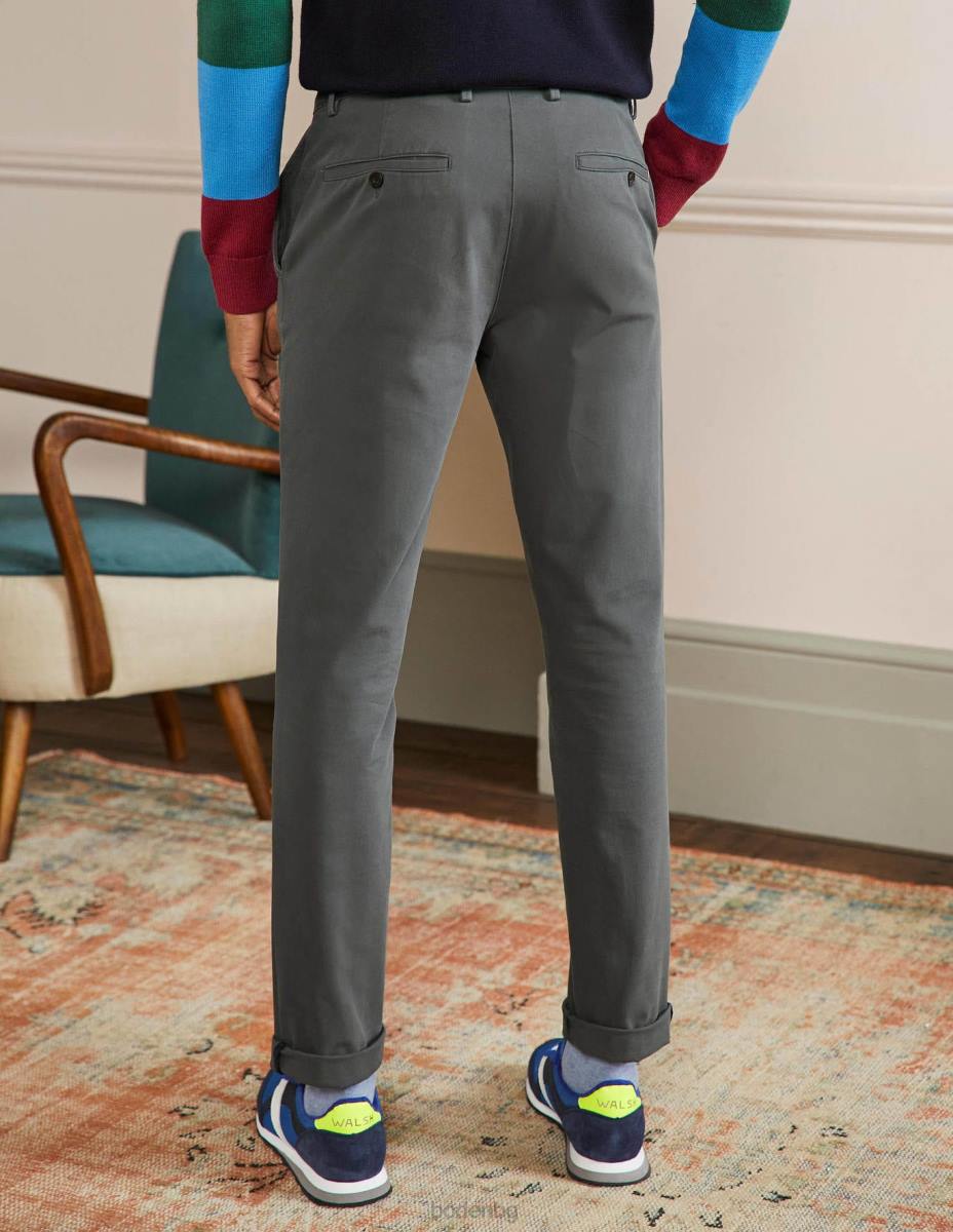 облекло Boden панталони с тънки крака лондонско сиво мъже LL683614