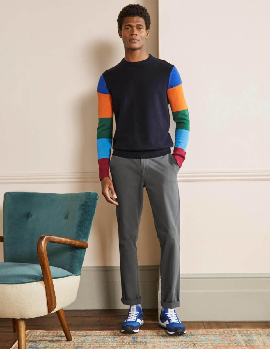 облекло Boden панталони с тънки крака лондонско сиво мъже LL683614