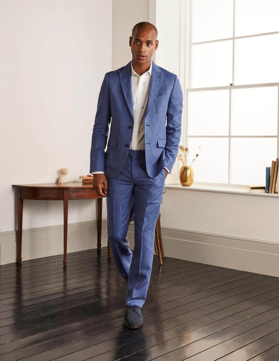 облекло Boden панталони от ленена смес cavenham блус пау мъже LL683594