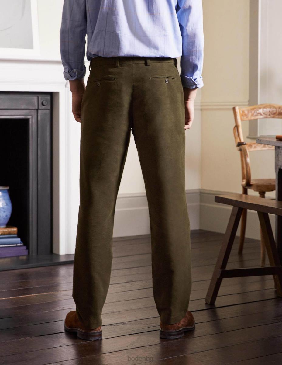 облекло Boden панталони от къртича кожа lothbury маслинено зелено мъже LL683605