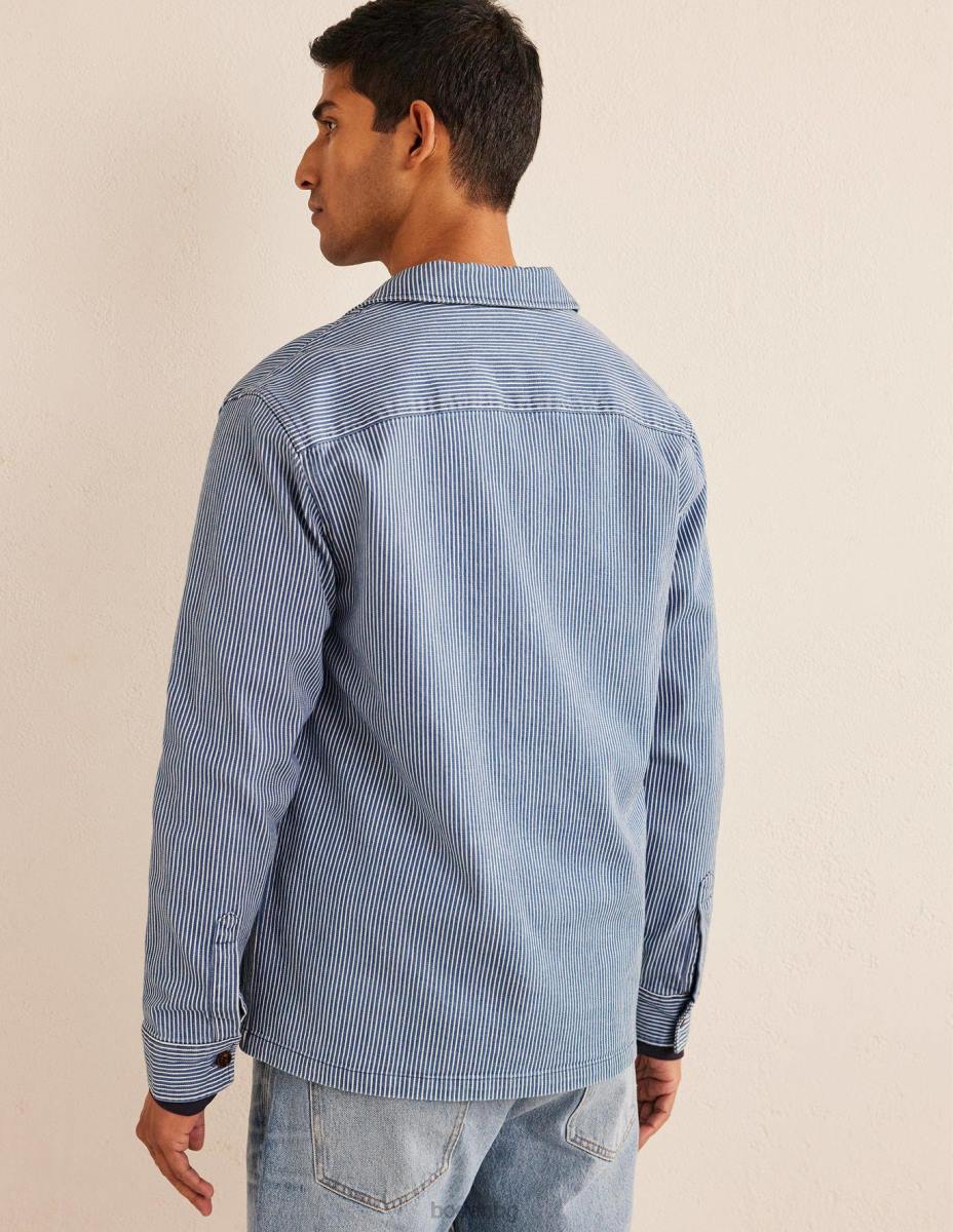 облекло Boden тениска от кепър индиго тиктакане мъже LL683517