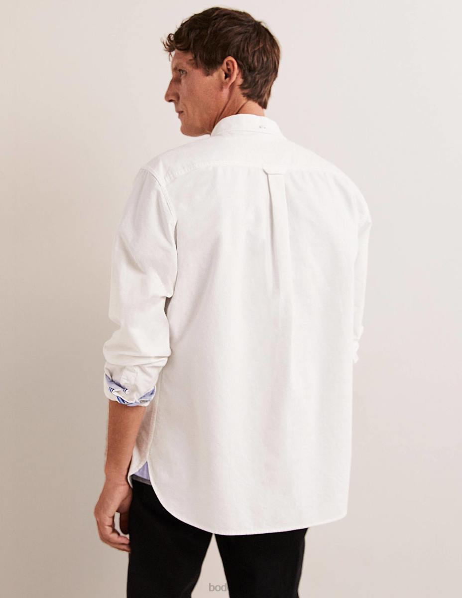 облекло Boden тънка оксфордска риза бяло мъже LL683518