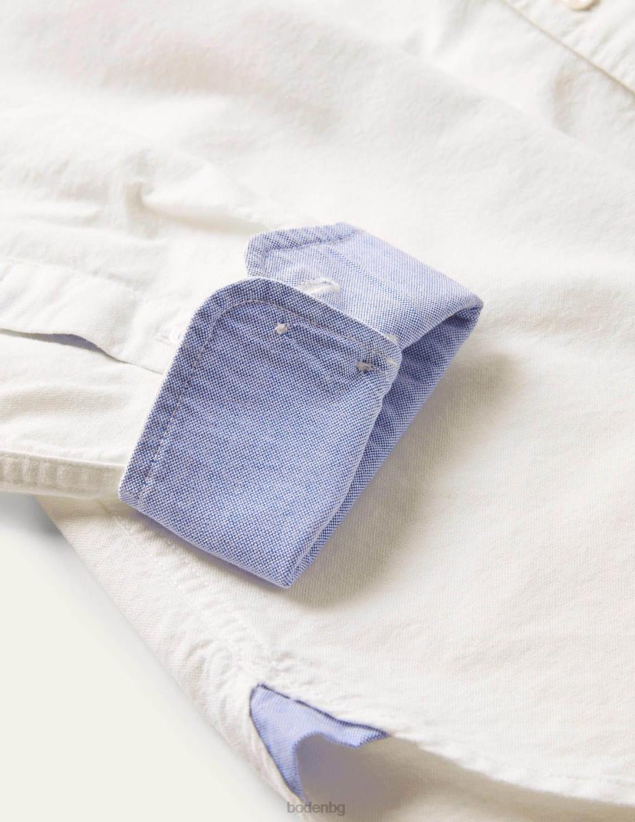 облекло Boden тънка оксфордска риза бяло мъже LL683518